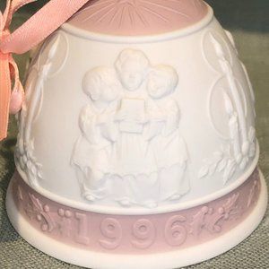 Lladro vintage 1996 Christmas Bell ornament porcelain dated